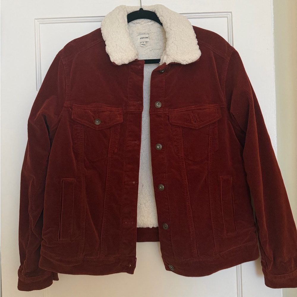 Red Sherpa & Corduroy Jacket